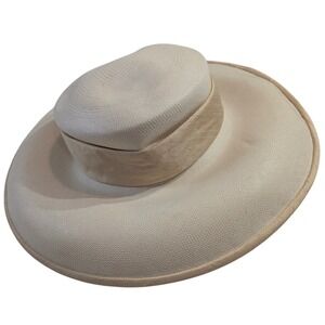Peter Bettley London Wide Brim Panama Hat Natural Fiber Women's READ